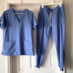 FIGS - light blue set AYA & pen stain